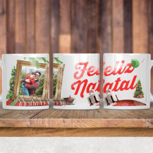 Arte Caneca Natalina com foto