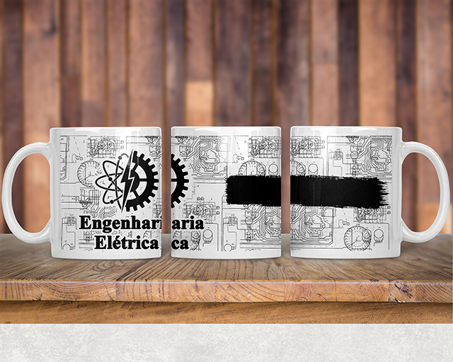 Arte Caneca Engenharia Elétrica com nome