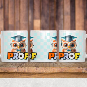 Arte Caneca Dia dos Professores - Coruja