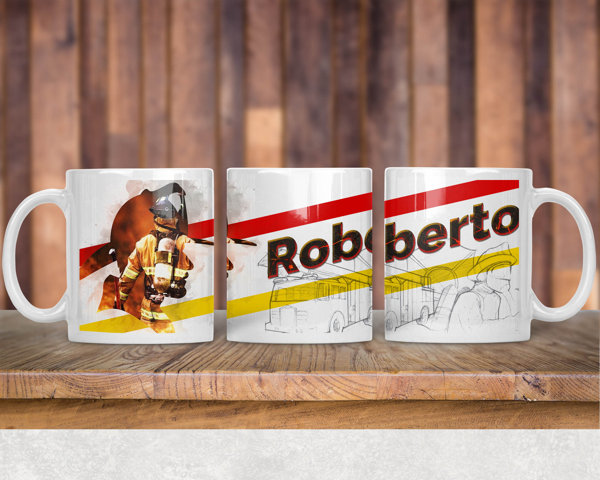 Arte Caneca Bombeiros