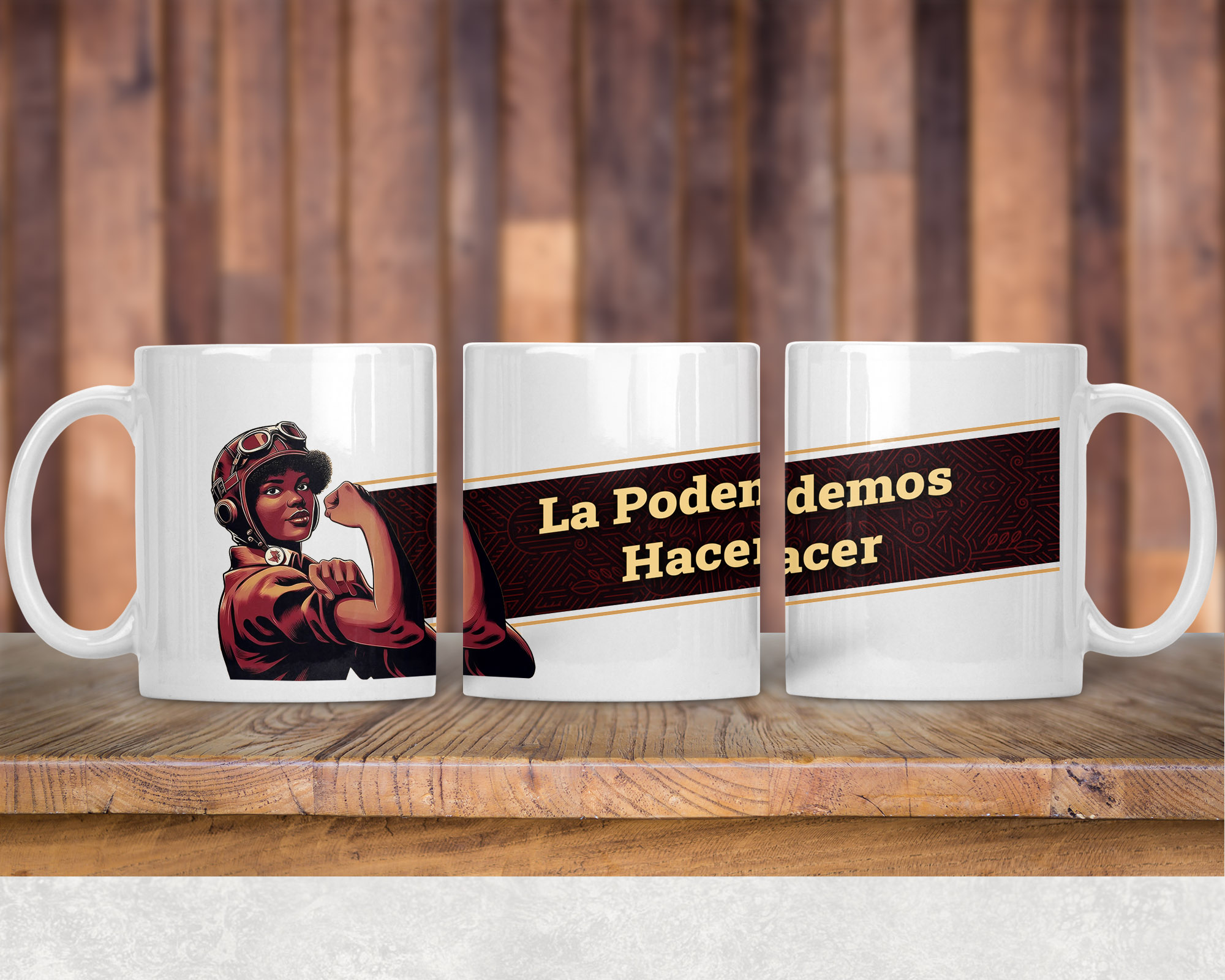 Arte Caneca We Can do It / Woman